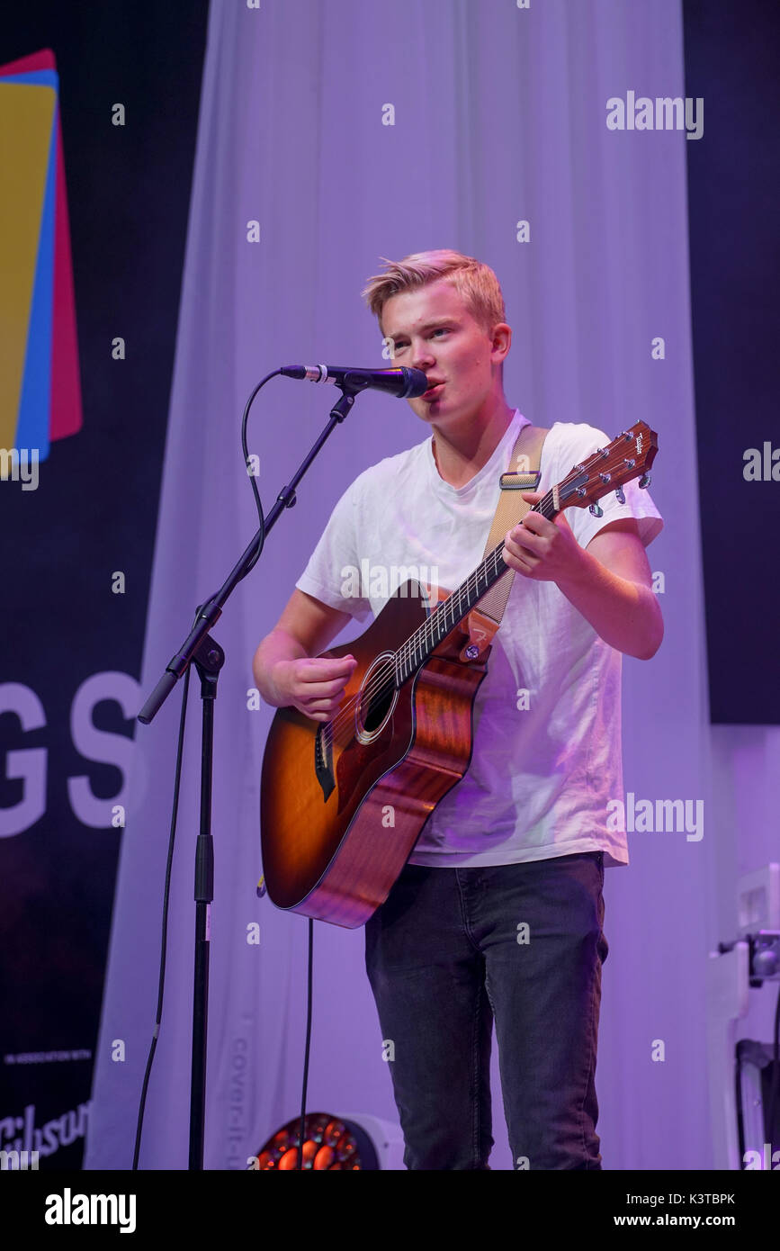 Londres, Royaume-Uni. Sep, 2017 3. Rade finaliste de la bande effectue deux à la maire de Londres Concerts à Westfield London. Credit : Voir Li/Alamy Live News Banque D'Images