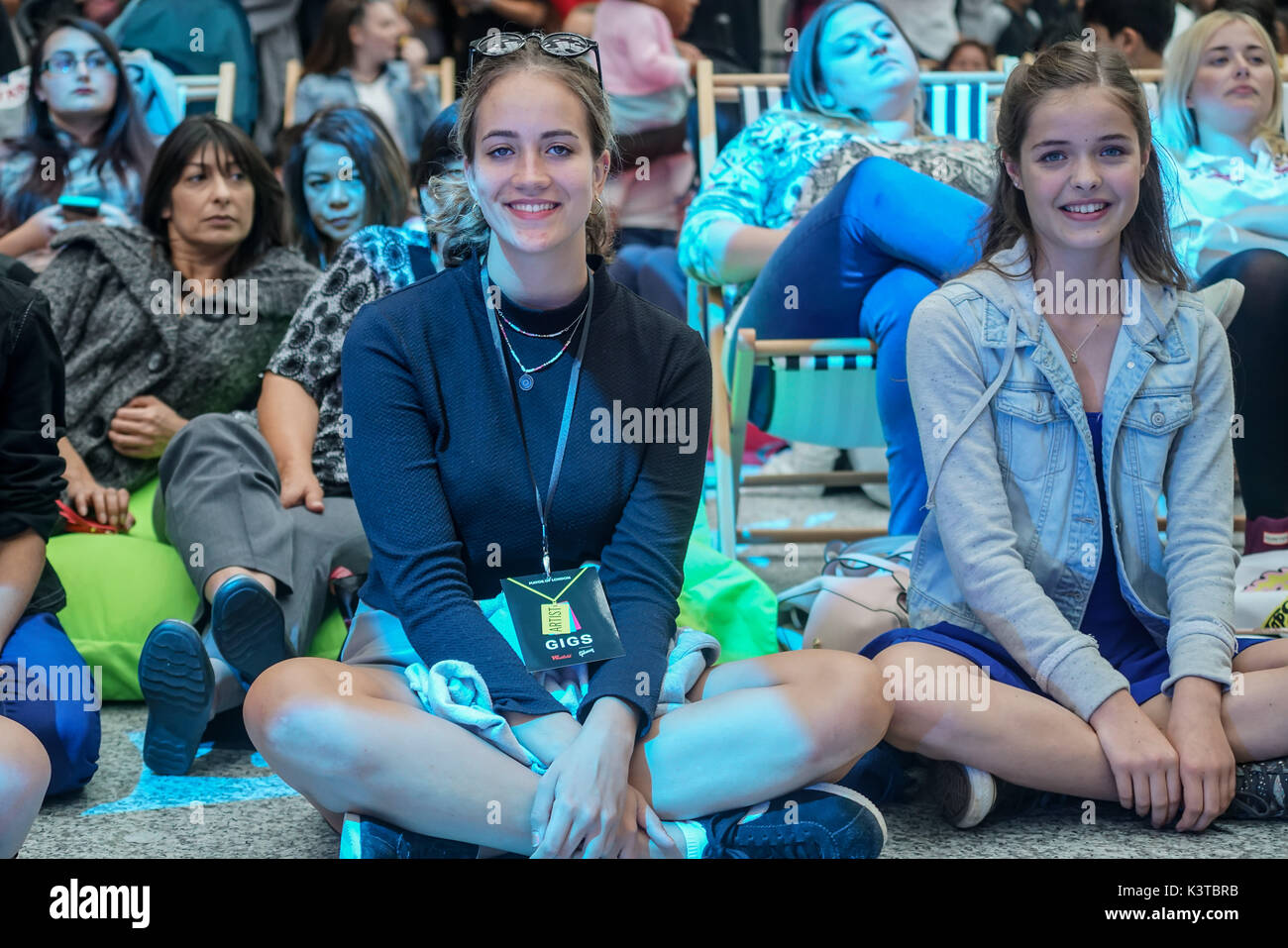 Londres, Royaume-Uni. Sep, 2017 3. Finalistes Maeve Fitzpatrick effectuer à la maire de Londres Concerts à Westfield London. Credit : Voir Li/Alamy Live News Banque D'Images