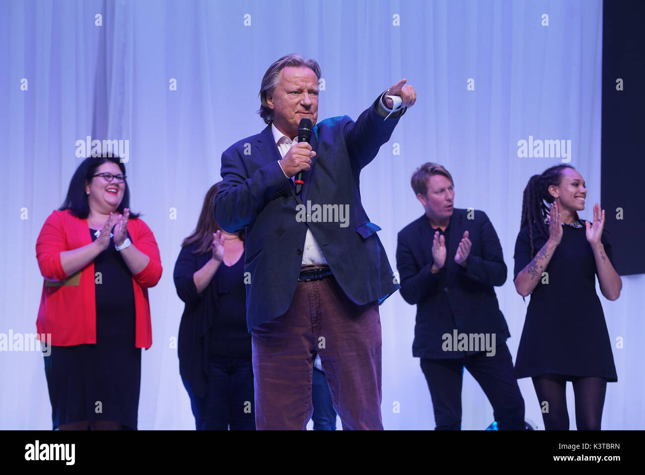 Londres, Royaume-Uni. Sep, 2017 3. Les juges de la maire de Londres Concerts à Westfield London. Credit : Voir Li/Alamy Live News Banque D'Images