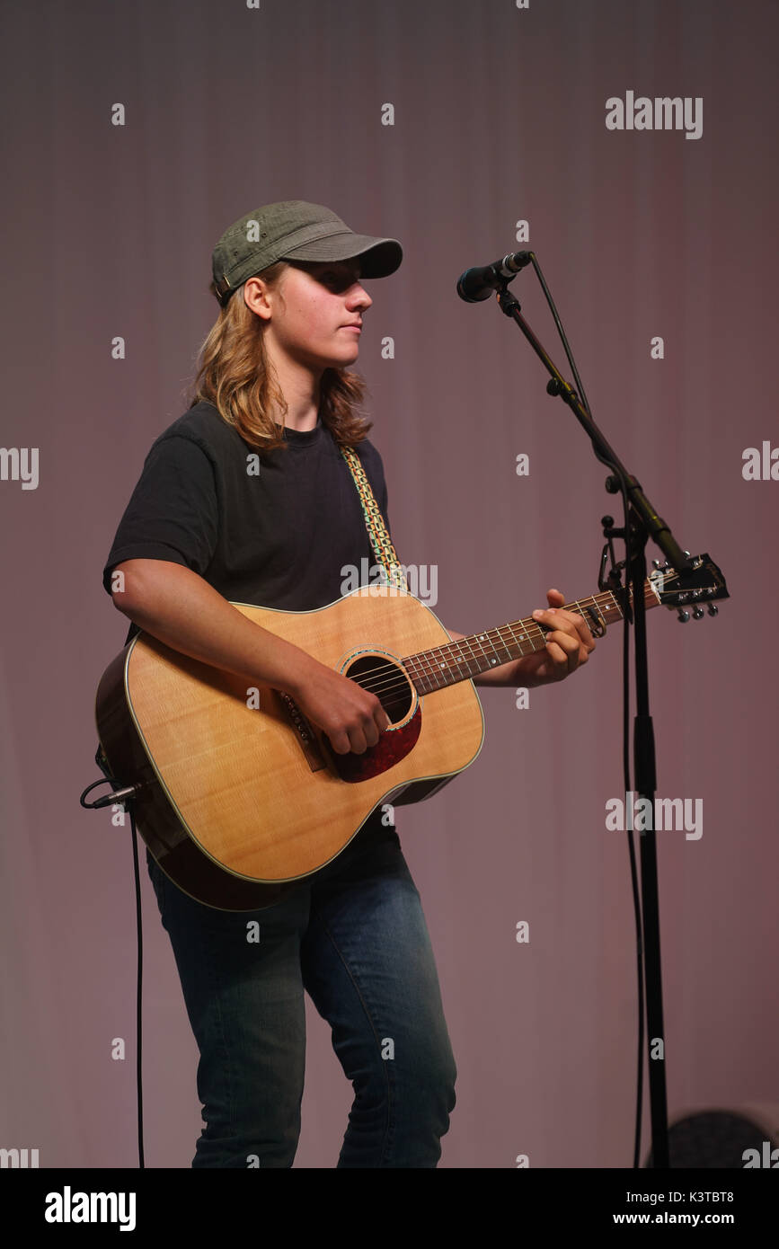 Londres, Royaume-Uni. Sep, 2017 3. Josh gagnant Gleaves effectuer à la maire de Londres Concerts à Westfield London. Credit : Voir Li/Alamy Live News Banque D'Images