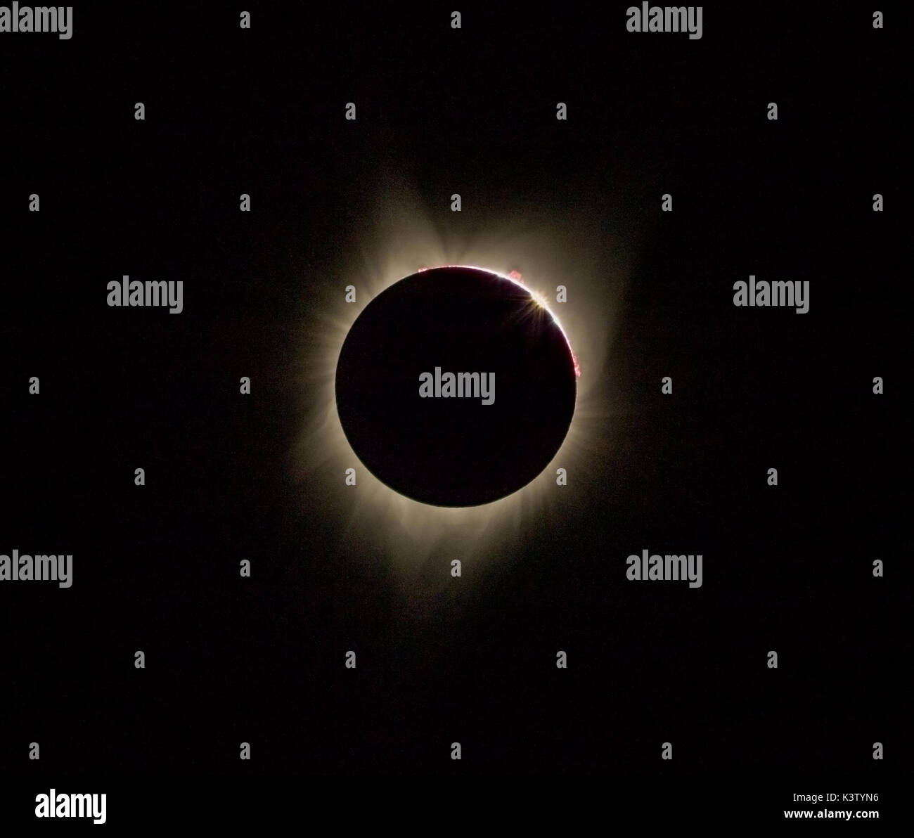 L'éclipse totale à Madras, OU USA le 21 août 2017 Banque D'Images