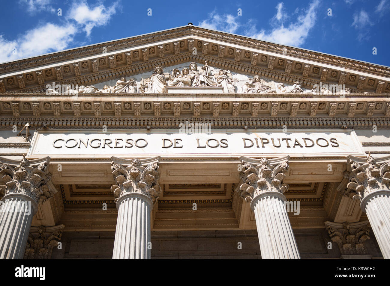 Congrès des députés de l'Espagne, entrée privée Banque D'Images