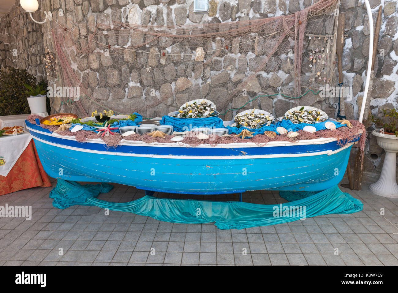 L'Italie, des fruits de mer, les huîtres Banque D'Images