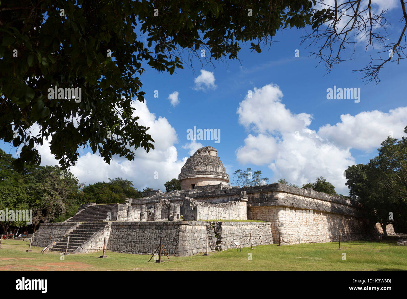 El Caracol observatory temple, Chichen Itza site archéologique, Yucatan, Mexique. Banque D'Images