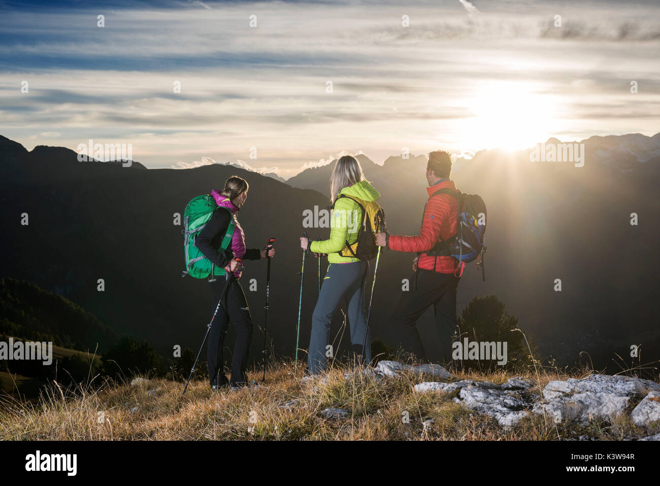 Dolomites, Vallée de Fassa, Trentin, Italie, Europe, Alpes, montagne, Pordoi pass, Banque D'Images