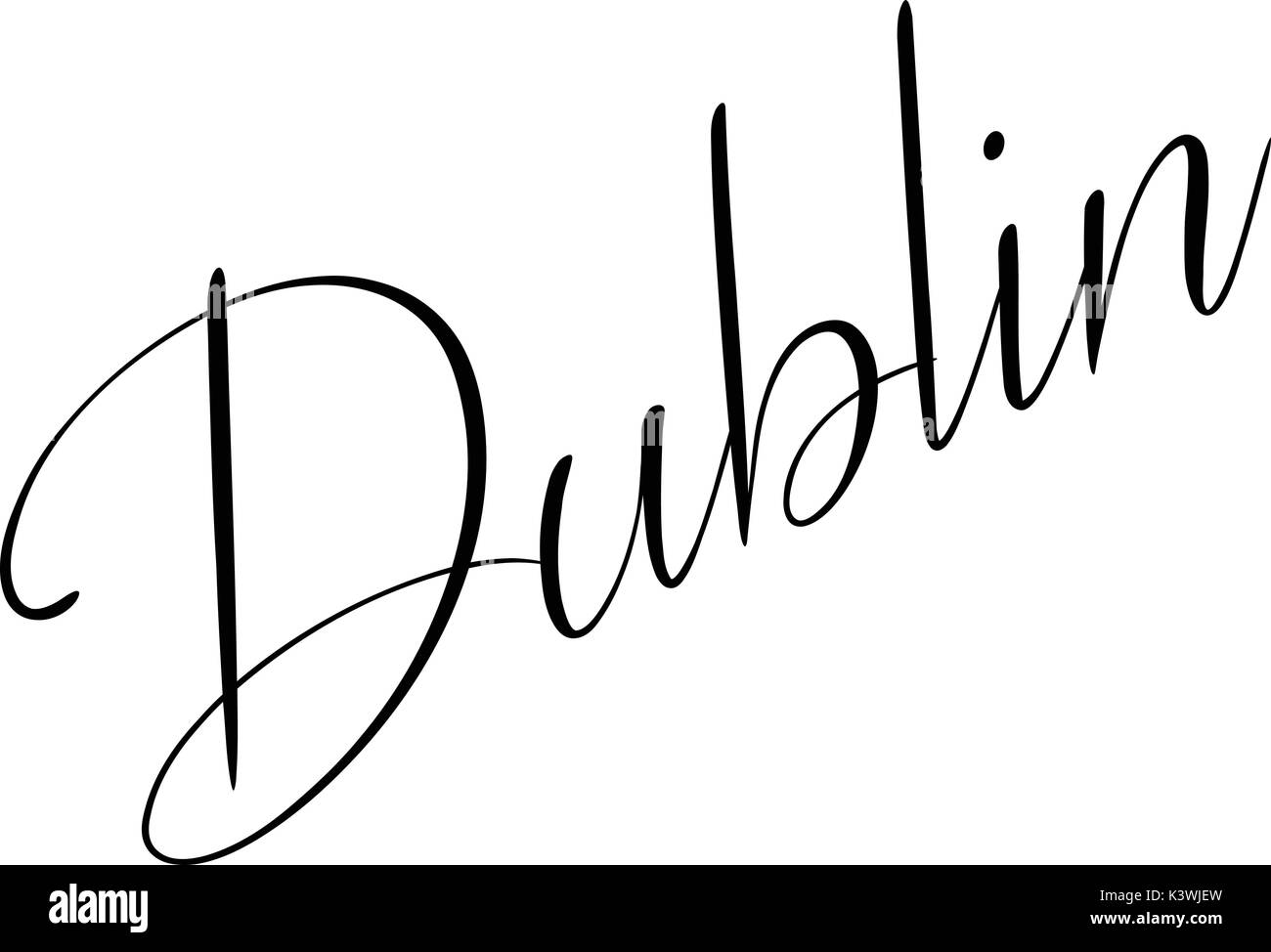 Texte illustrationon Dublin signe Fond blanc Illustration de Vecteur