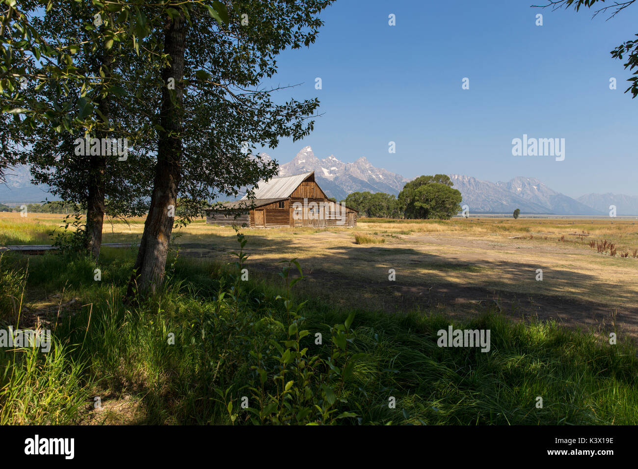 Moulton barn sur Mormon Row Parc National de Grand Teton Wyoming Banque D'Images