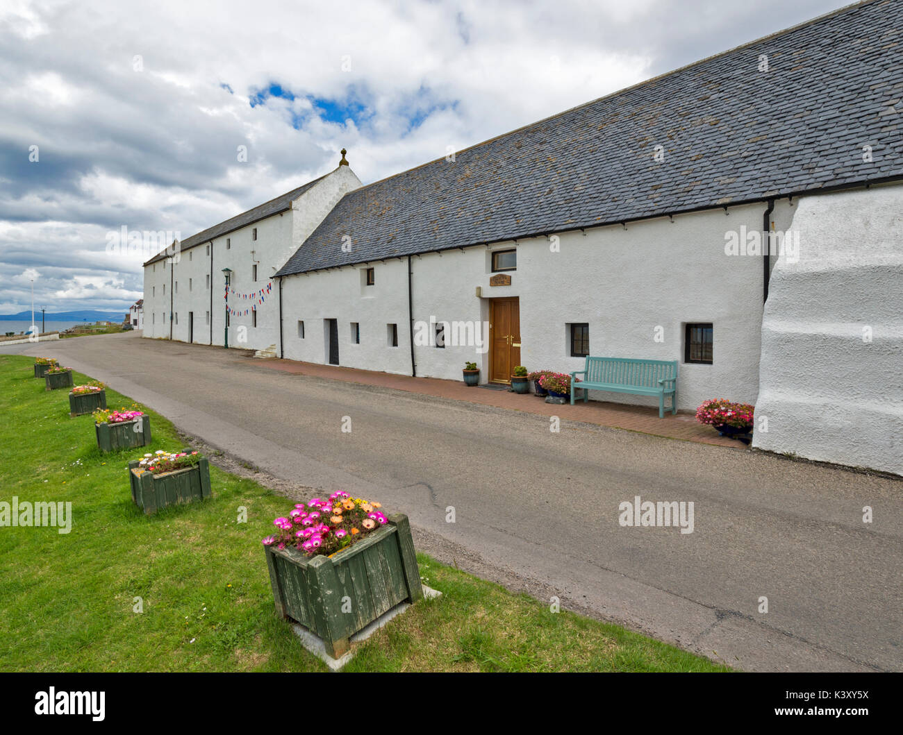 PORTMAHOMACK VILLAGE EASTER ROSS PÉNINSULE TARBAT TELFORD CHAMBRE D'ANCIENNES MAISONS AU BORD DE L'EAU/ Banque D'Images