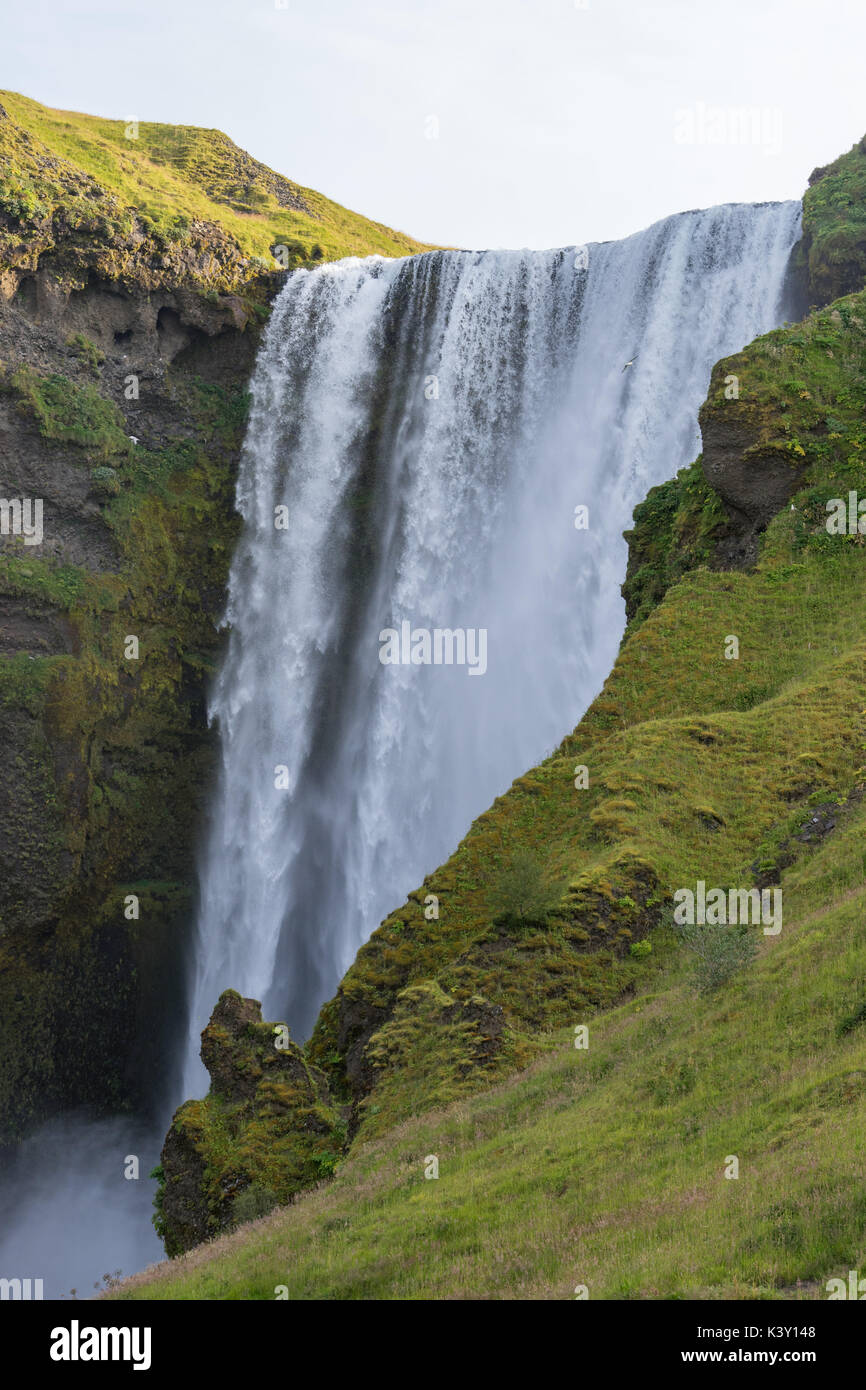 Cascade de Skogafoss, Islande Banque D'Images