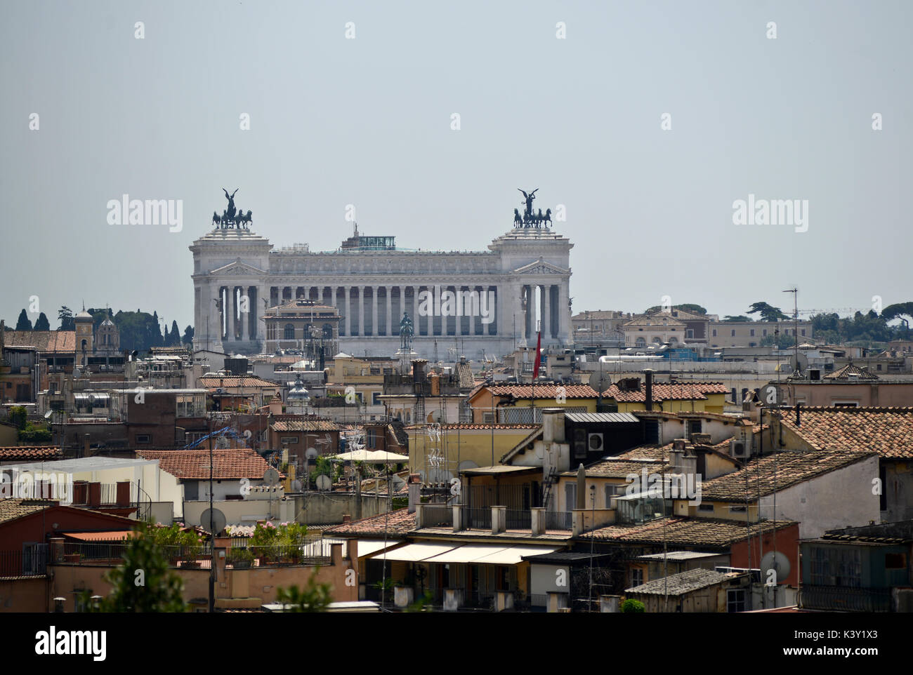 La Piazza Venezia, Rome, Italie Banque D'Images