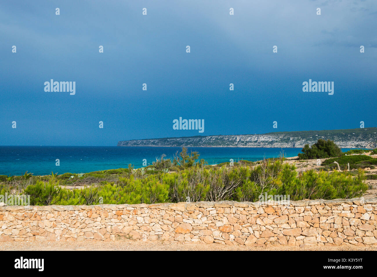 Vue panoramique de Formentera cliff Banque D'Images