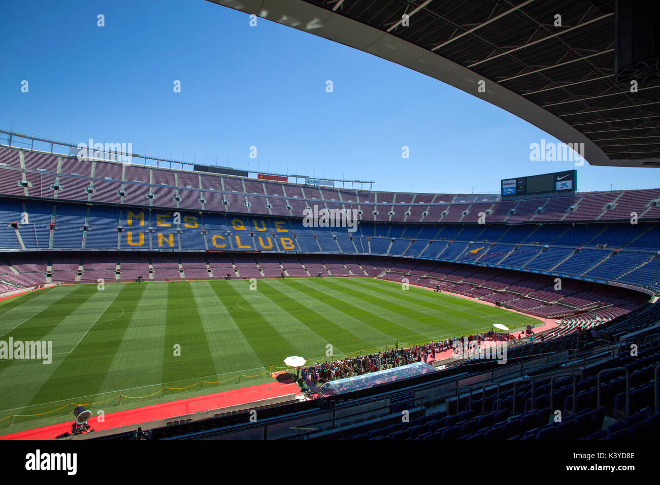 Tour Camp Nou du FC Barcelone et l'expérience du musée Mes que un club Banque D'Images