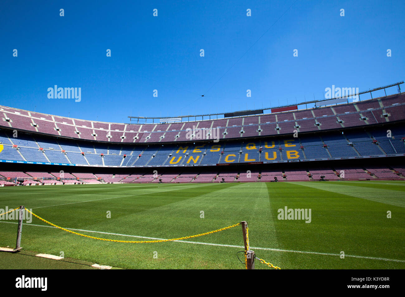 Tour Camp Nou du FC Barcelone et l'expérience du musée Mes que un club Banque D'Images