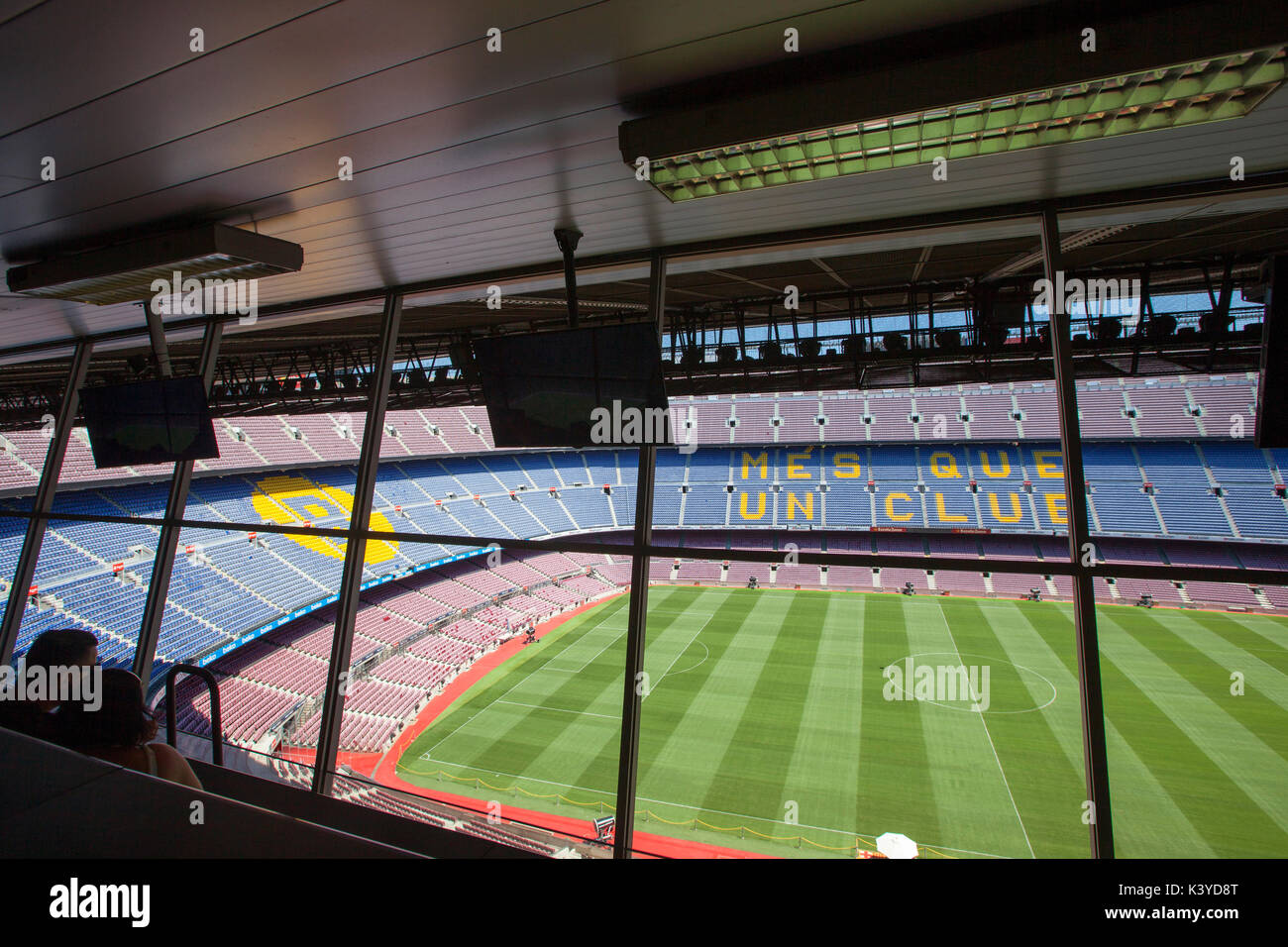 Tour Camp Nou du FC Barcelone et l'expérience du musée Mes que un club Banque D'Images