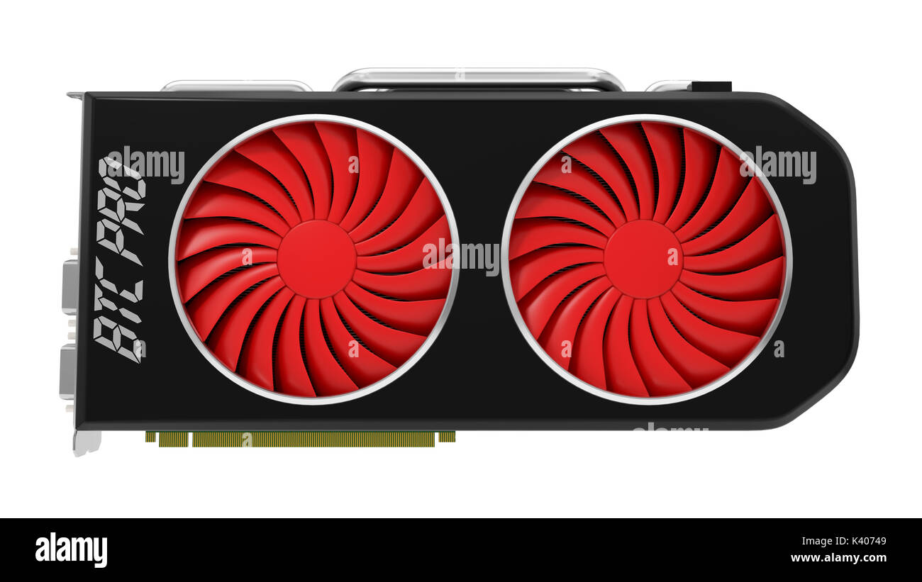 La conception de la carte vidéo pour l'exploitation minière monnaie crypto. 3d illustration. Convient pour l'exploitation minière bitcoin et autres thèmes. Banque D'Images