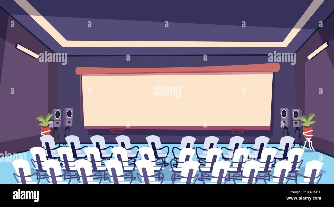 La salle de conférence Centre d'affaires moderne immeuble de bureaux vide de l'espace de travail de l'intérieur salle de réunion Illustration de Vecteur