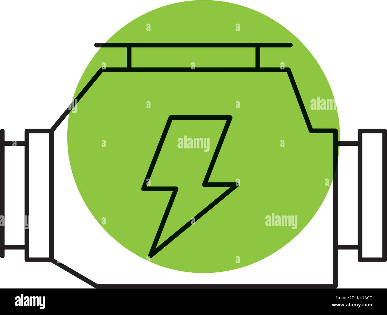 Puissant moteur carburateur voiture symbole de la machine Illustration de Vecteur