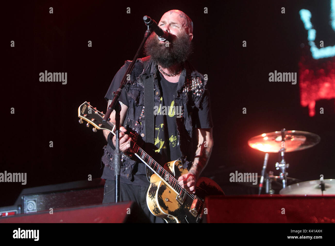 Tim Armstrong Rancid se produit pendant le festival ITt's Not Dead 26 août 2017 Glen Helen Amphitheatre San Bernardino, Californie. Banque D'Images