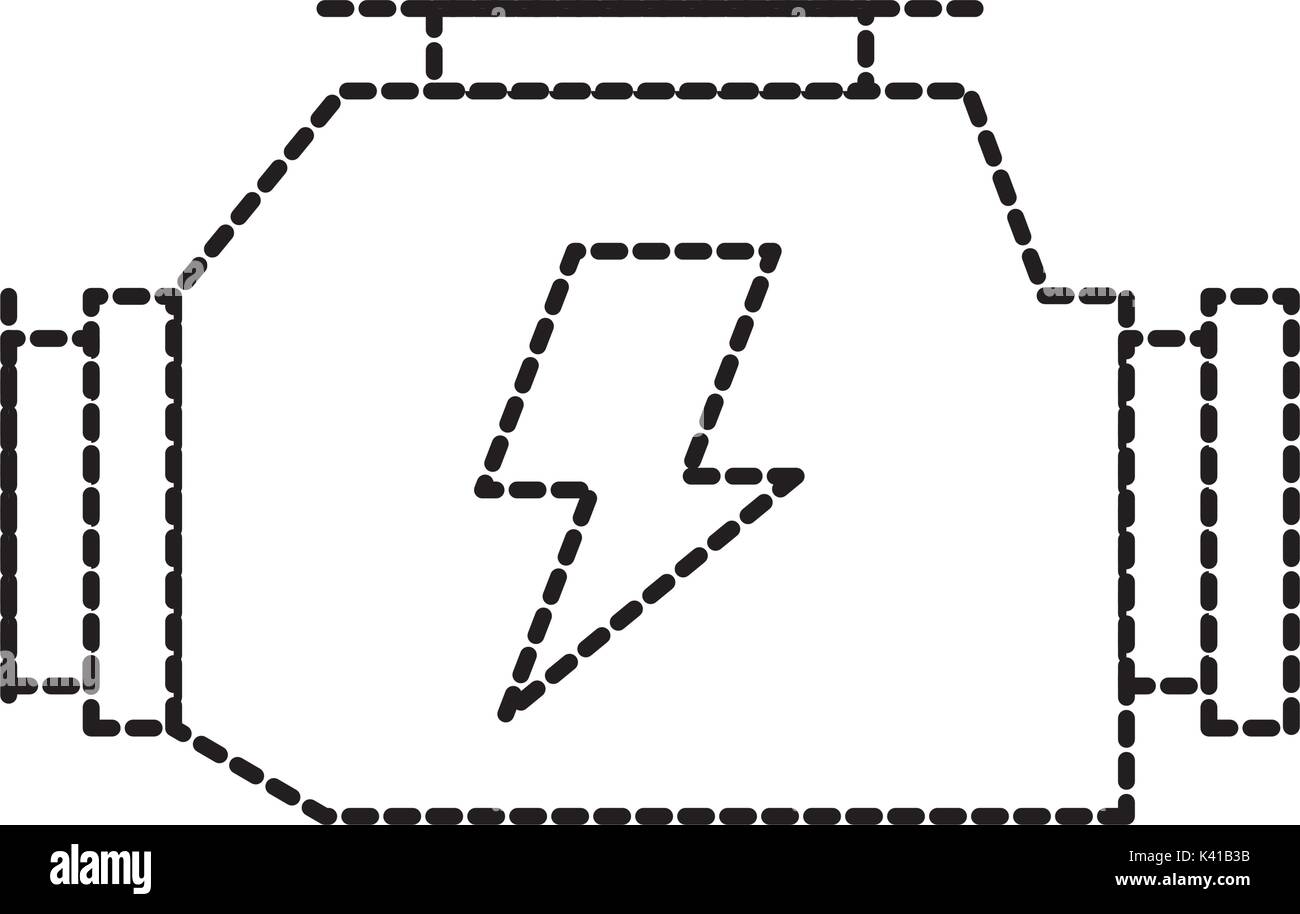 Puissant moteur carburateur voiture symbole de la machine Illustration de Vecteur