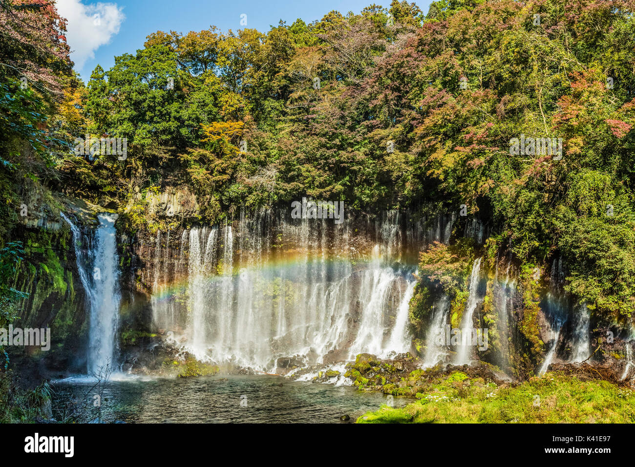 Chute d'eau Shiraito à Shizuoka, Japon Banque D'Images