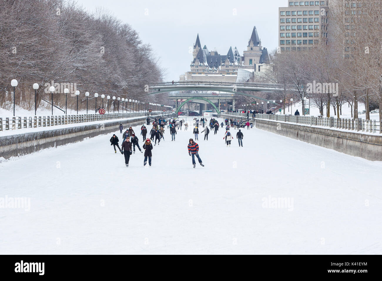 Des scènes d'hiver Ottawa Banque D'Images