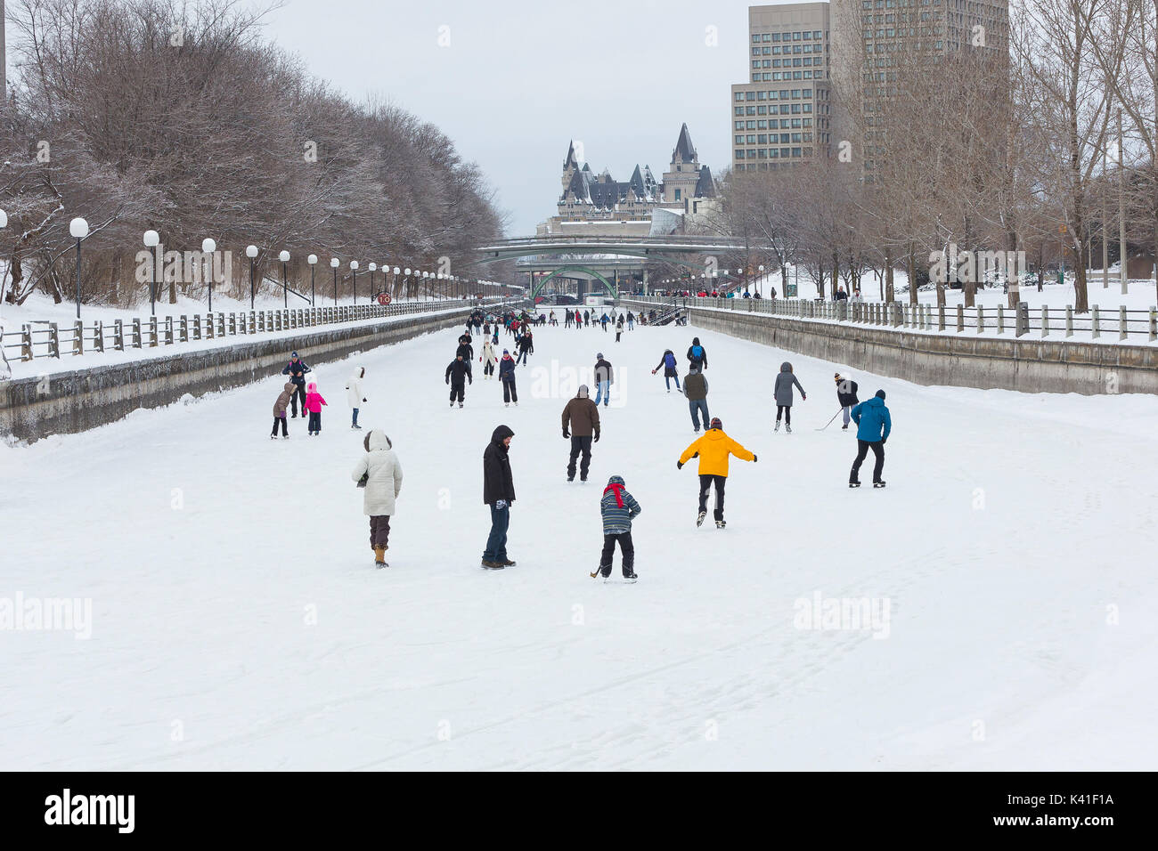 Des scènes d'hiver Ottawa Banque D'Images