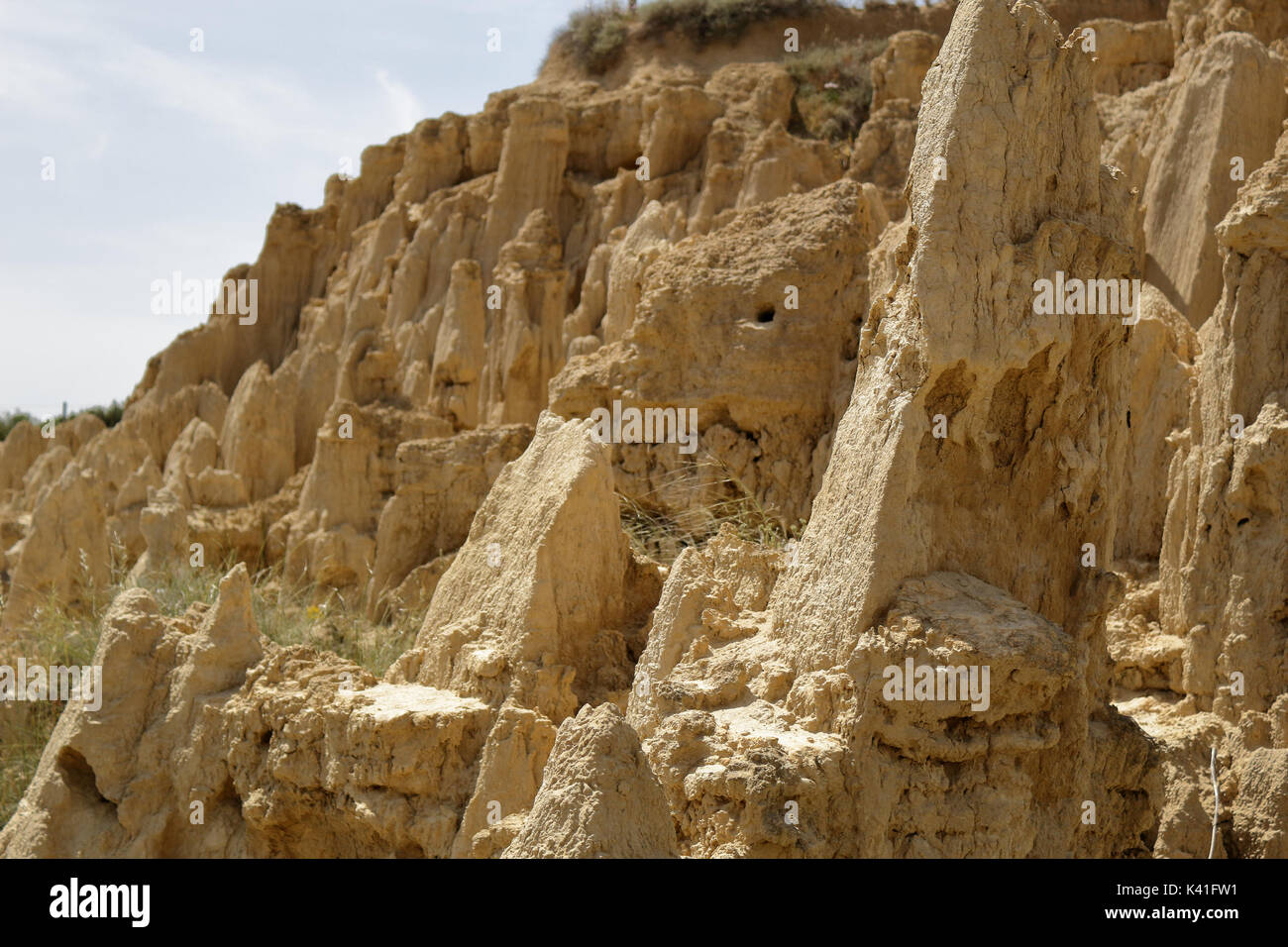 Kastic Aguarales, une formation géologique dans la région de l'Aragon en Espagne Banque D'Images