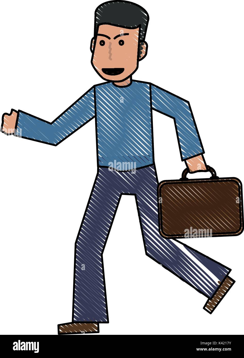 L'homme isolé design dessin animé Illustration de Vecteur