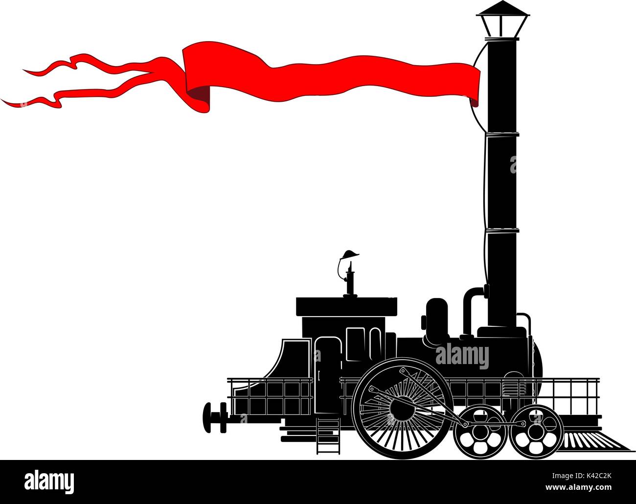 Locomotive vintage Illustration de Vecteur