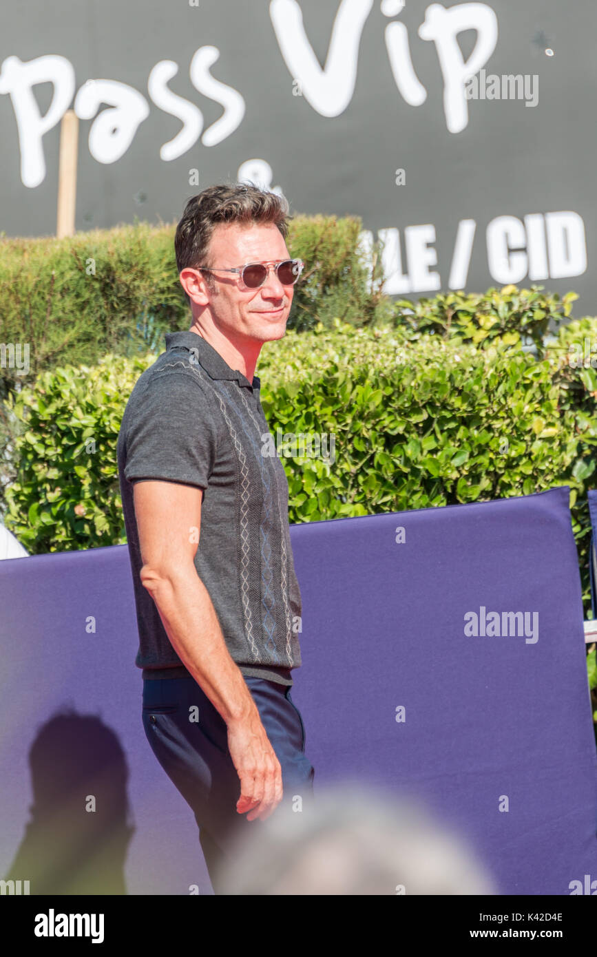 Michel Hazanavicius, réalisateur et président du jury au 43e festival du Film Américain de Deauville, le 2 septembre 2017 à Deauville, F Banque D'Images