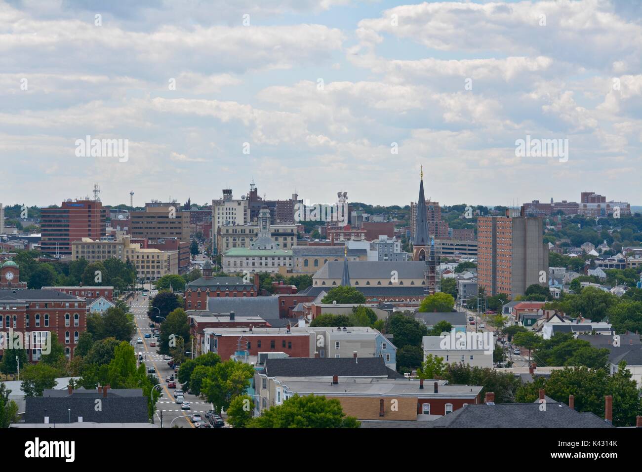 Une vue de l'observatoire de Portland à Portland, Maine Banque D'Images