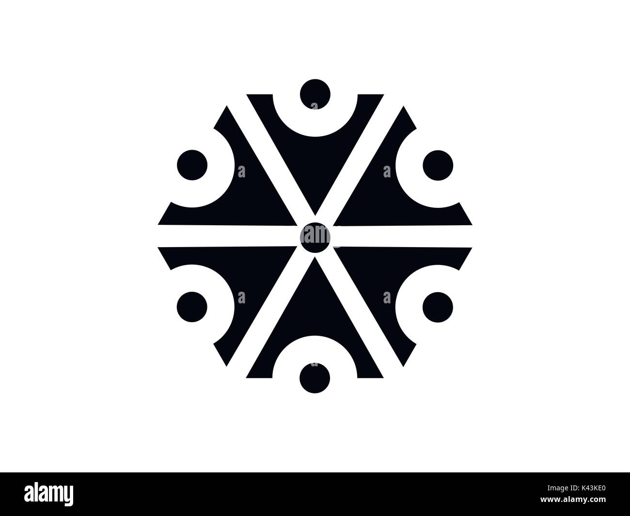 Symbole du dieu Perun. La mythologie slave, le dieu de la foudre. Vector illustration Illustration de Vecteur