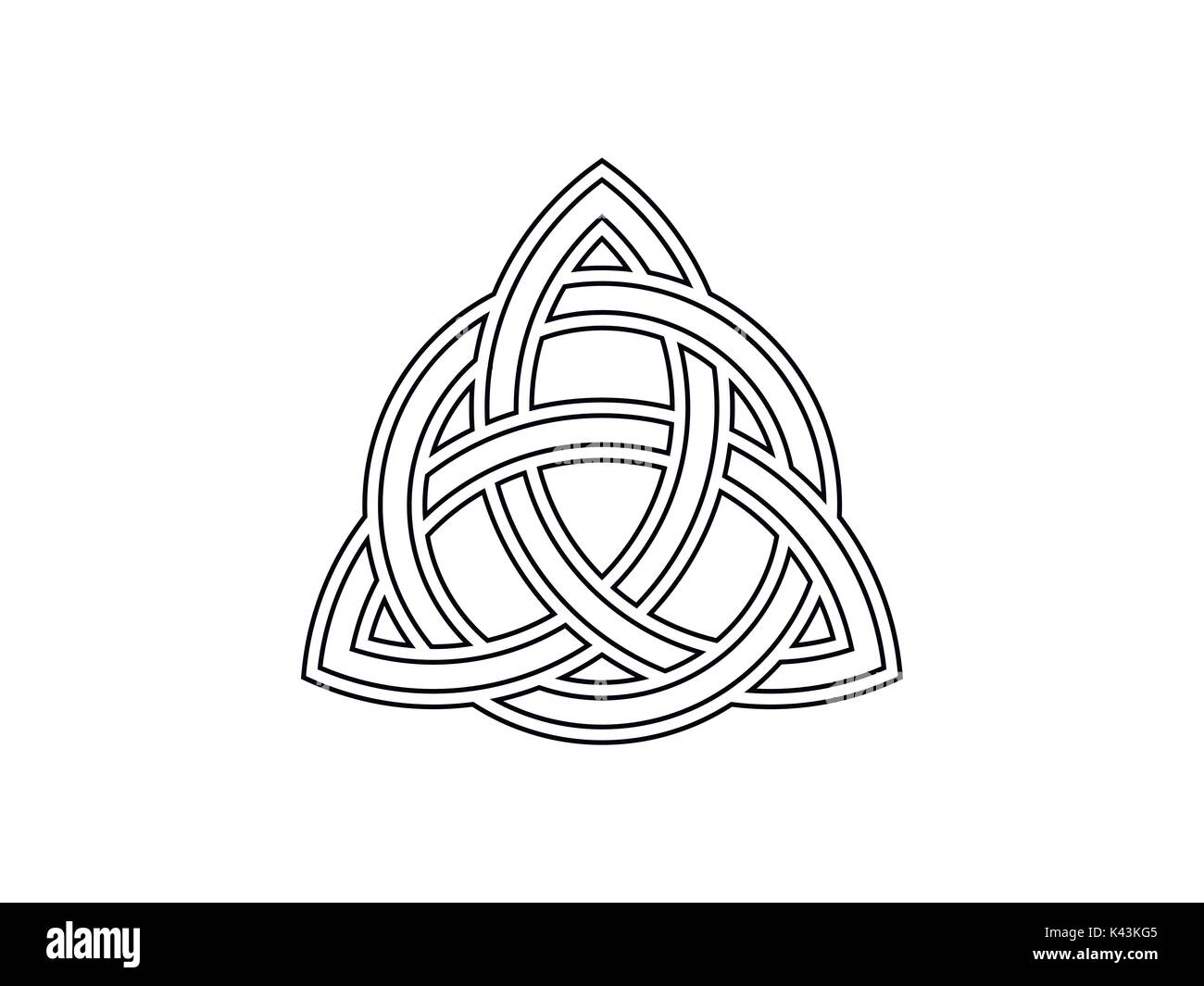 Triquetra. Trinity knot. Symbole celtique de l'éternité. Vector