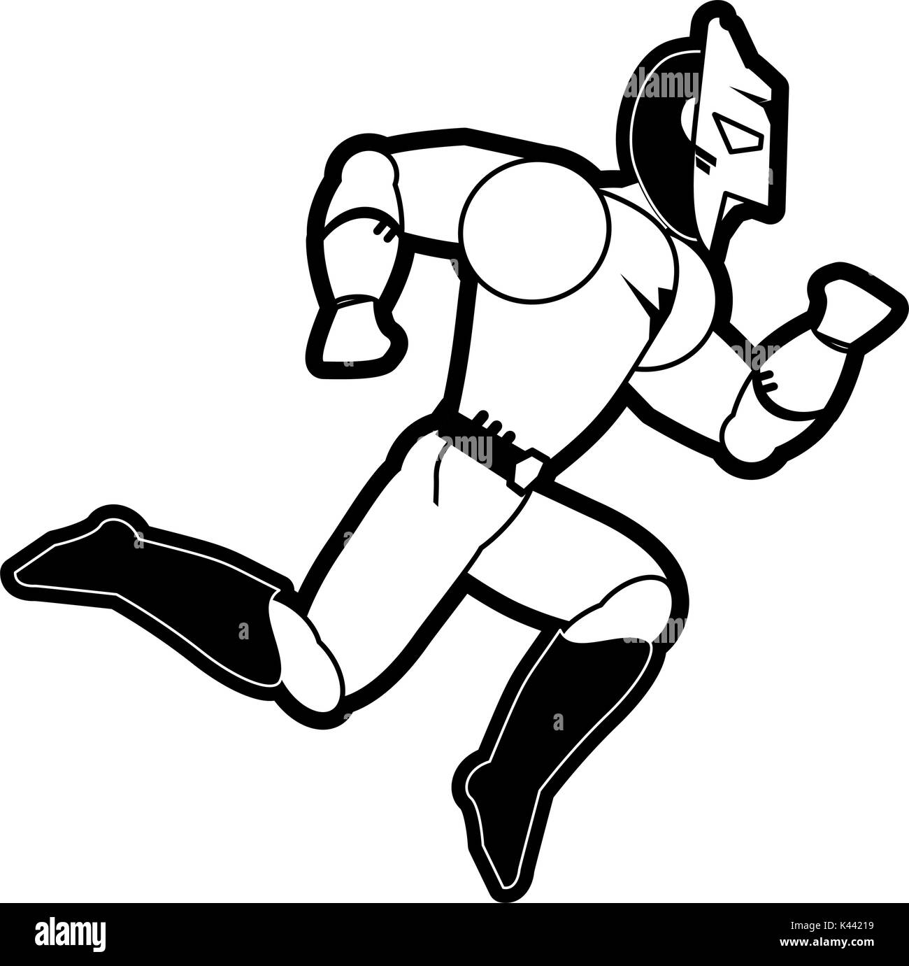 Caractère super-héros cartoon Illustration de Vecteur