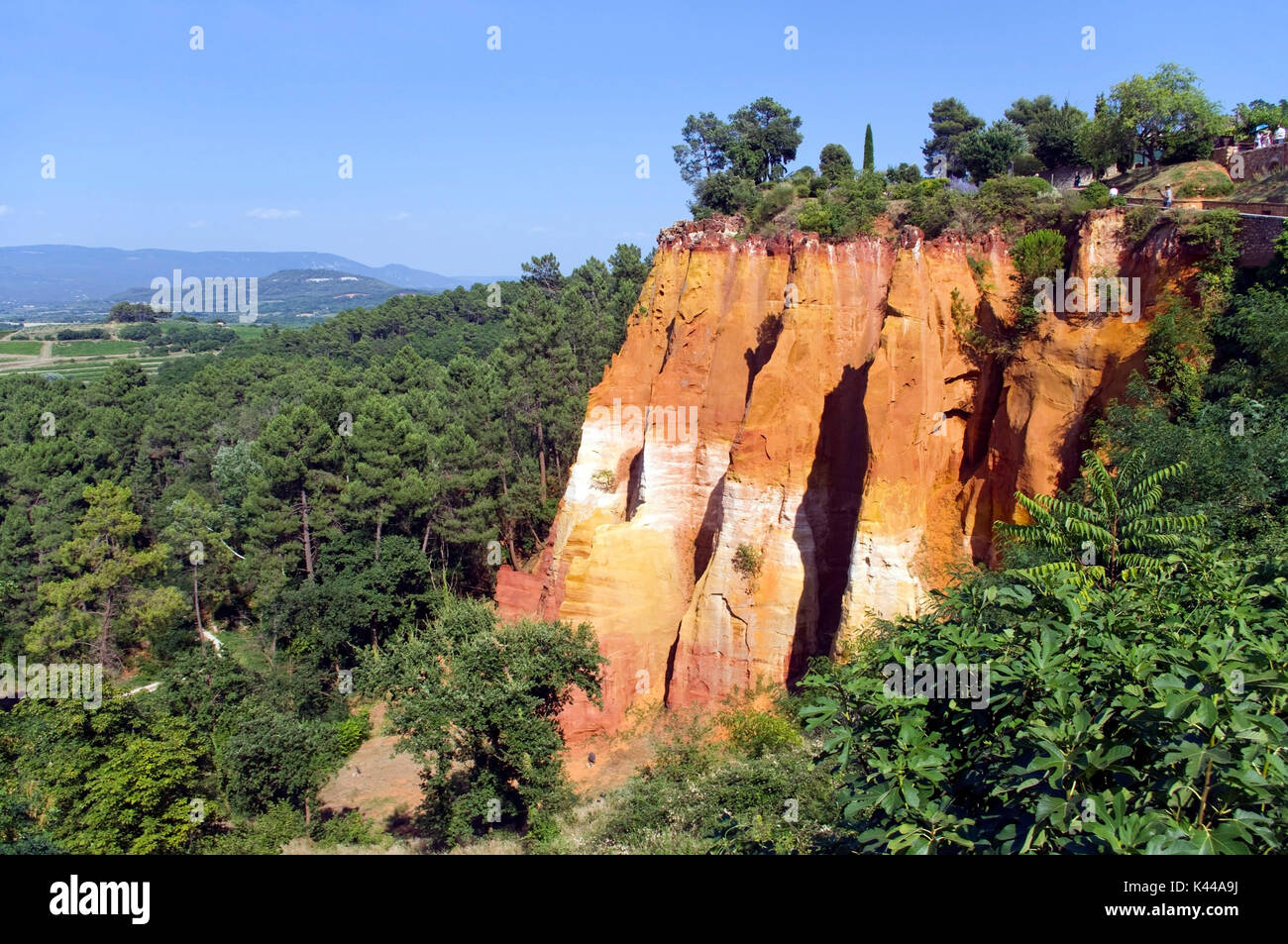 Europe, France, région du Luberon, Roussillon district. Les dépôts d'ocre. Banque D'Images
