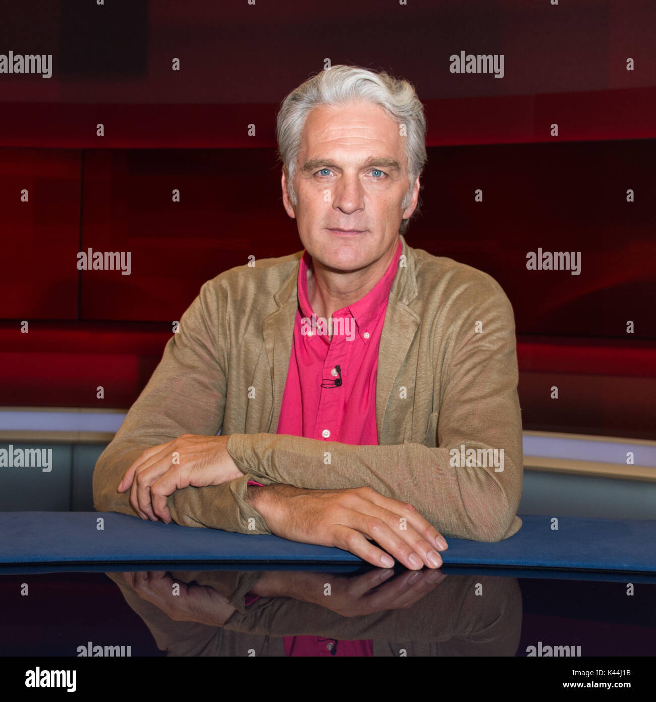 Berlin, Allemagne. 4e Septembre, 2017. Dur mais juste. Walter Sittler - acteur allemand, GER, Berlin, 04.09.2017, la Modération : Frank Plasberg, Foto : Uwe Koch/fotobasis.de crédit : Uwe Koch/Alamy Live News Banque D'Images