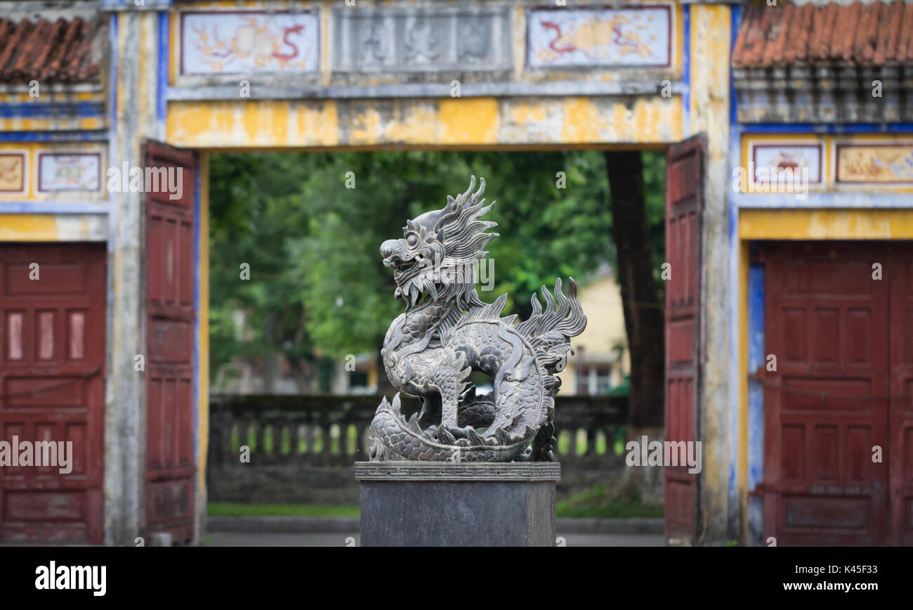 Sculpture dragon chinois Banque D'Images