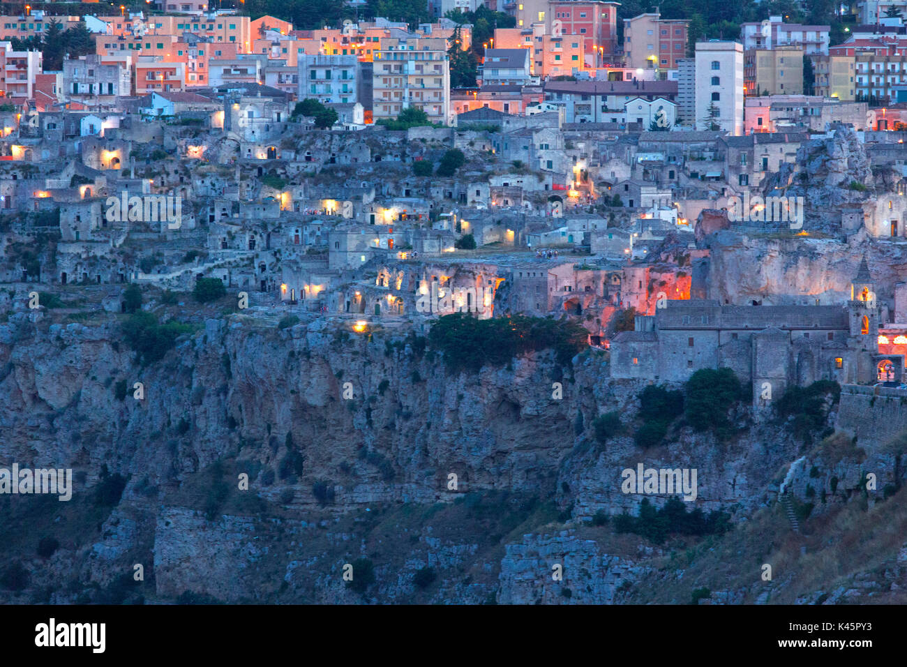 L'Europe,Italie,Basilicate Potenza district,Matera,Sassi di Matera,capitale européenne de la Culture Banque D'Images