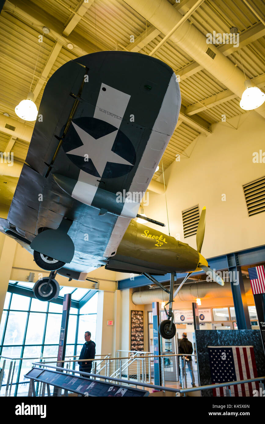 USA, New York, dans l'ouest de New York, Buffalo, Buffalo and Erie Couny Military Park, Bell P-39 Airacobra, WW2 avion de chasse Banque D'Images