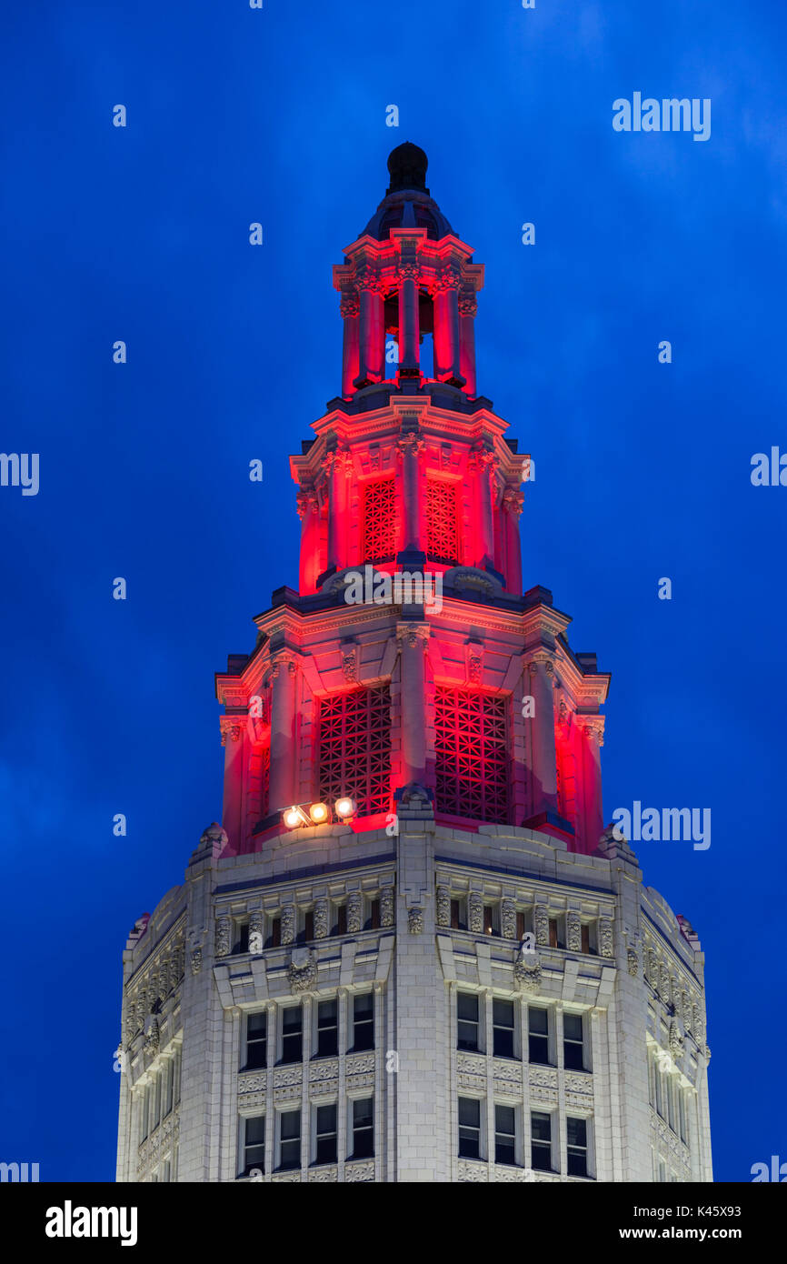 USA, New York, dans l'ouest de New York, Buffalo, l'Electric Building, Dawn Banque D'Images