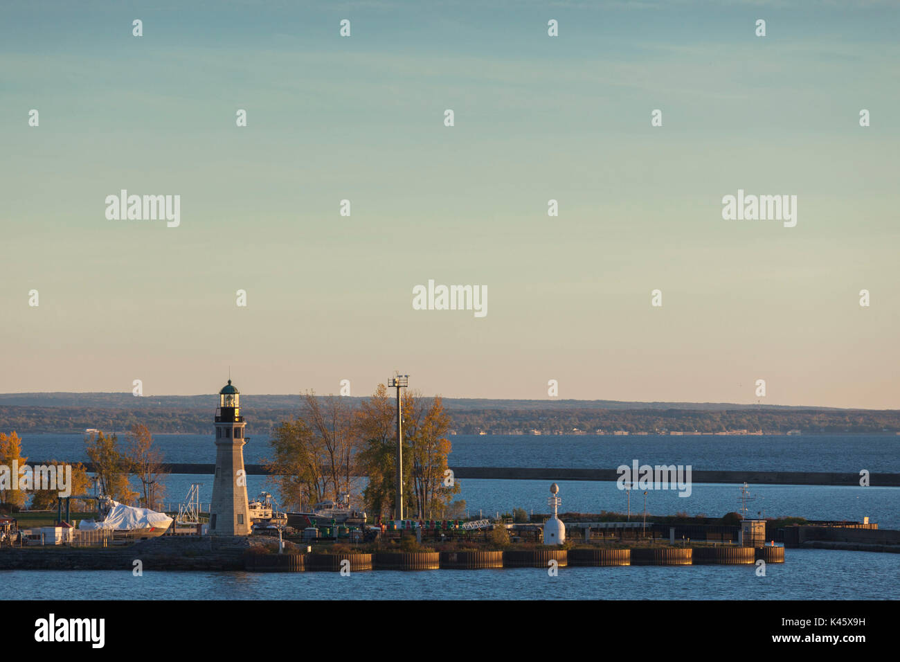 USA, New York, dans l'ouest de New York, Buffalo, Phare du Lac Érié Banque D'Images