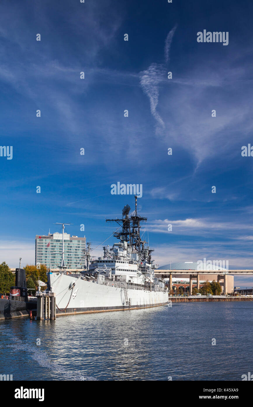 USA, New York, dans l'ouest de New York, Buffalo, Buffalo and Erie Couny Military Park, les navires de guerre Banque D'Images