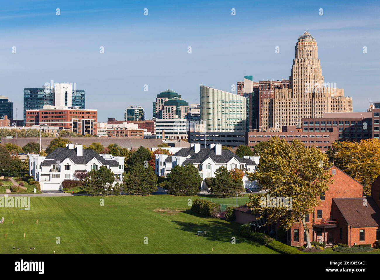 USA, New York, dans l'ouest de New York, Buffalo, havre du Lac Érié Banque D'Images