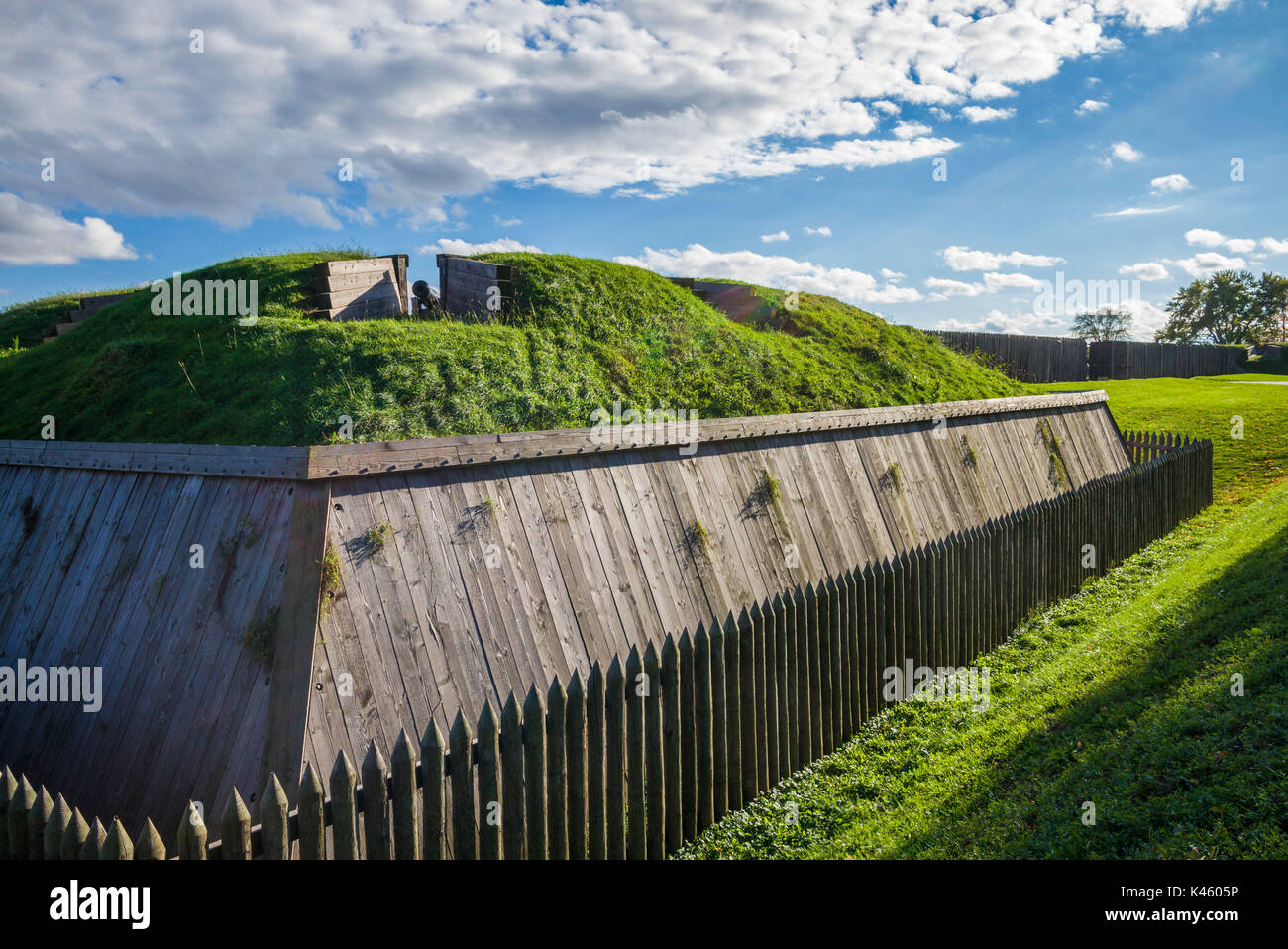 Le Canada, l'Ontario, Niagara on the Lake, Fort George, 1797, les murs extérieurs Banque D'Images