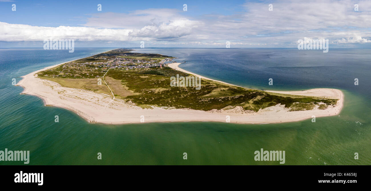 Vue aérienne de l'île de Sylt, Allemagne du nord Banque D'Images