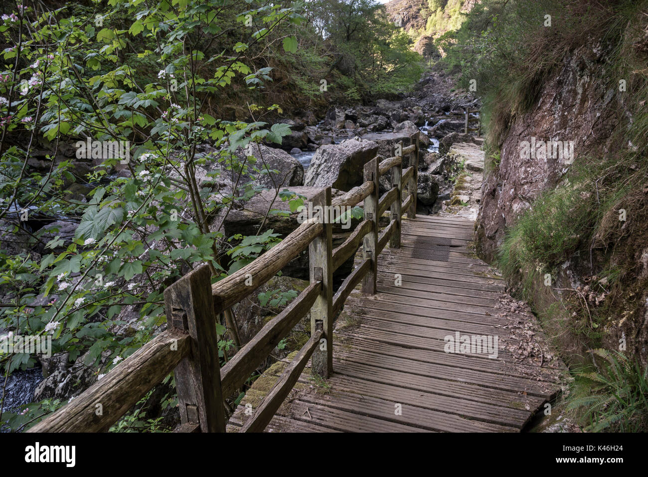 L'Aberglaslyn passent près de Snowdonia à Beddgelert, au nord du Pays de Galles. Banque D'Images