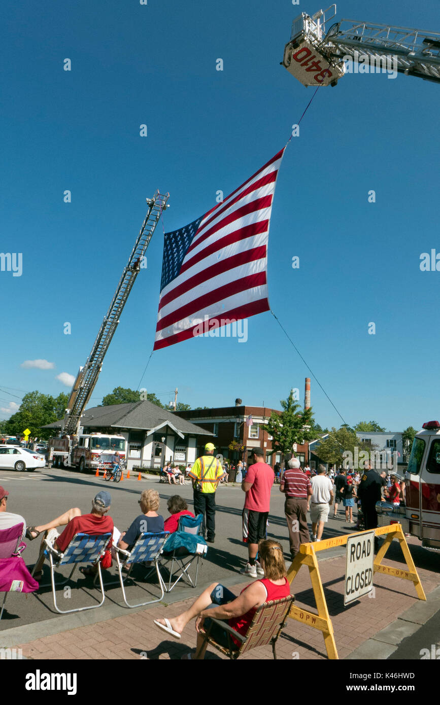 Célébration de la journée de l'indépendance en fairport ny usa. Banque D'Images