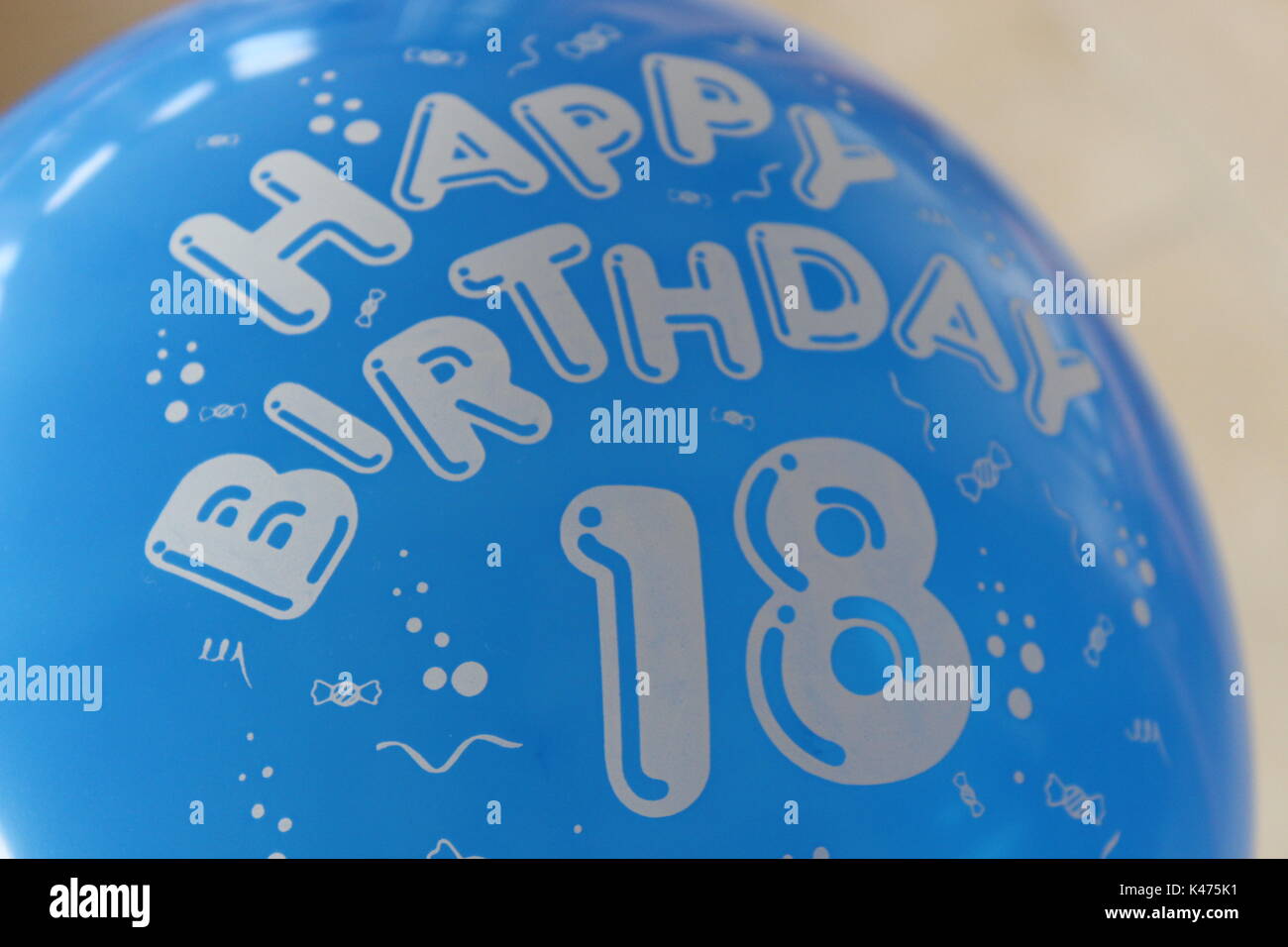 18e anniversaire Balloon Banque D'Images