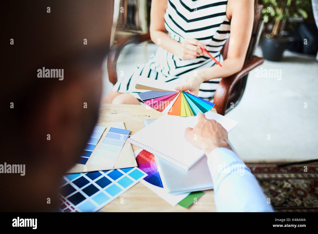 Avoir une réunion avec le client Banque D'Images