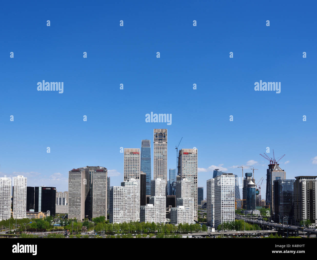Beijing, Chine - Apr 17,2016:CBD Beijing paysage bâtiment à Jianwai SOHO, situé dans le district de Chaoyang,en face du World Trade Center,le total constr Banque D'Images